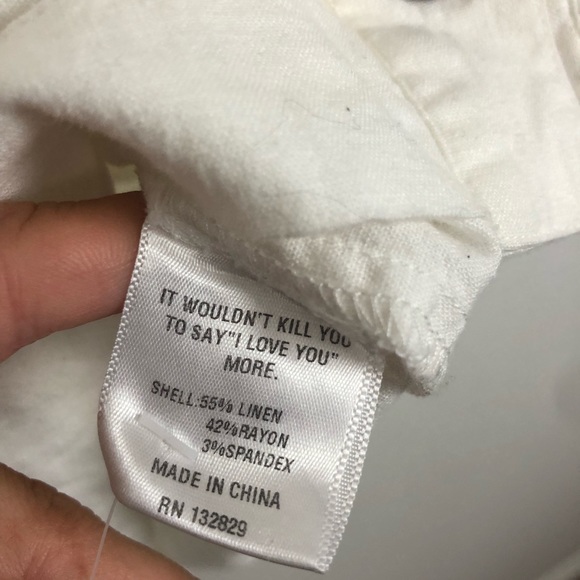 LPA button up white tank linen mini dress - Picture 7 of 8